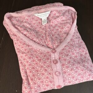 Charter Club Intimates Pink Heart Henley Nightgown Sleep Top Women's Med Cotton‎